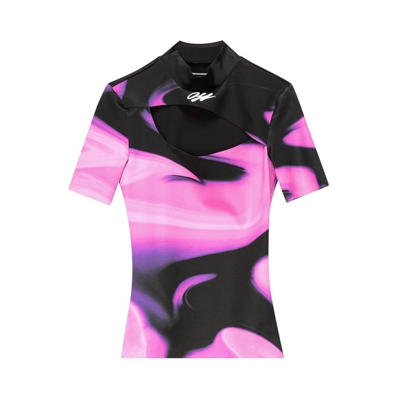 Off-White Tops - OFF WHITE | Liquid Melt Cutout Tee 'Pink' | Size XS